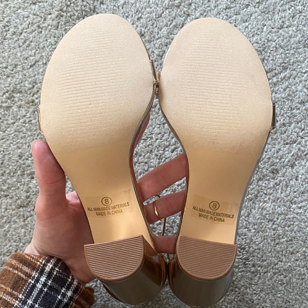 Taylor Rose Gold Ankle Strap Heels - Picture 6 of 8